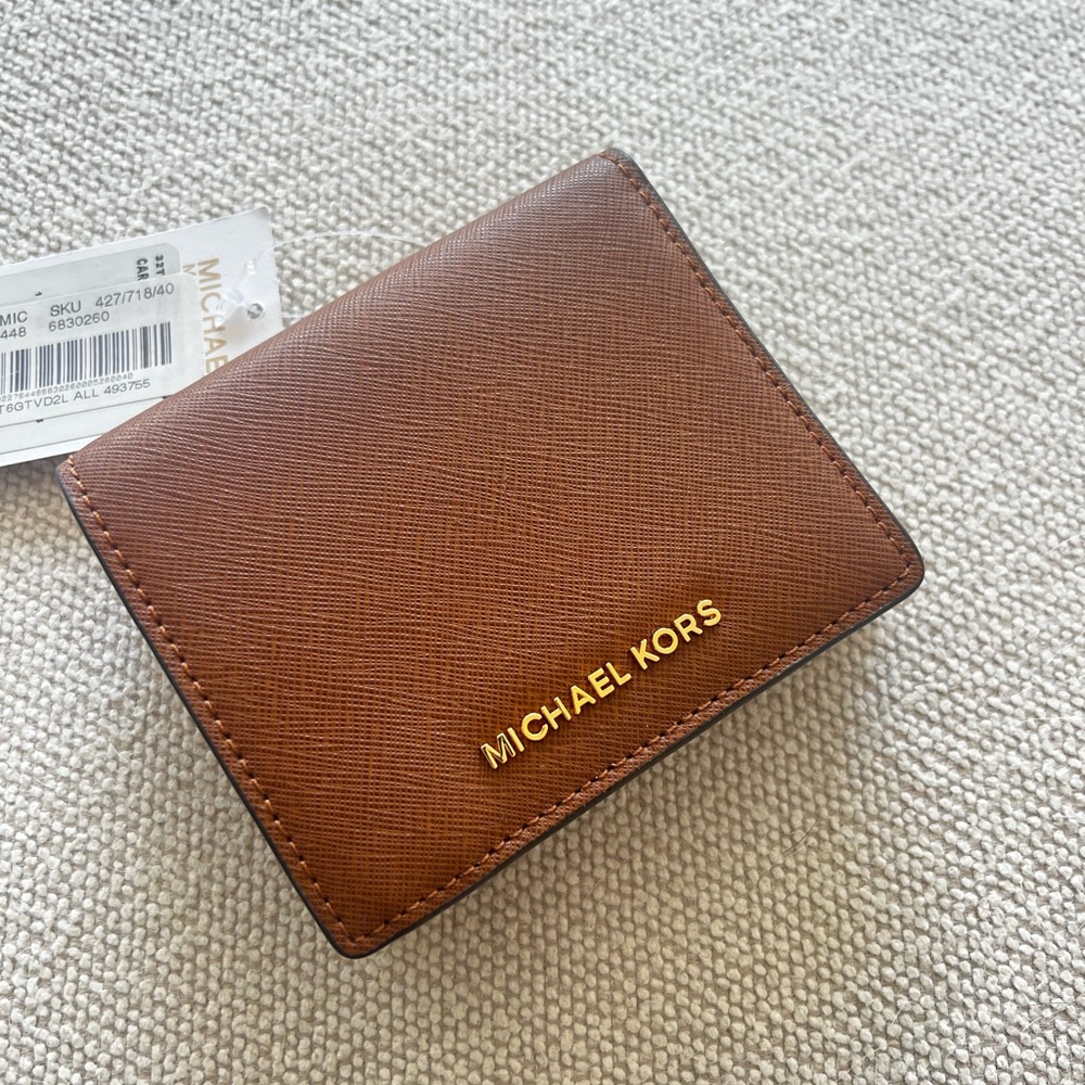 Michael Kors Brown Leather Wallet / Black - NWT